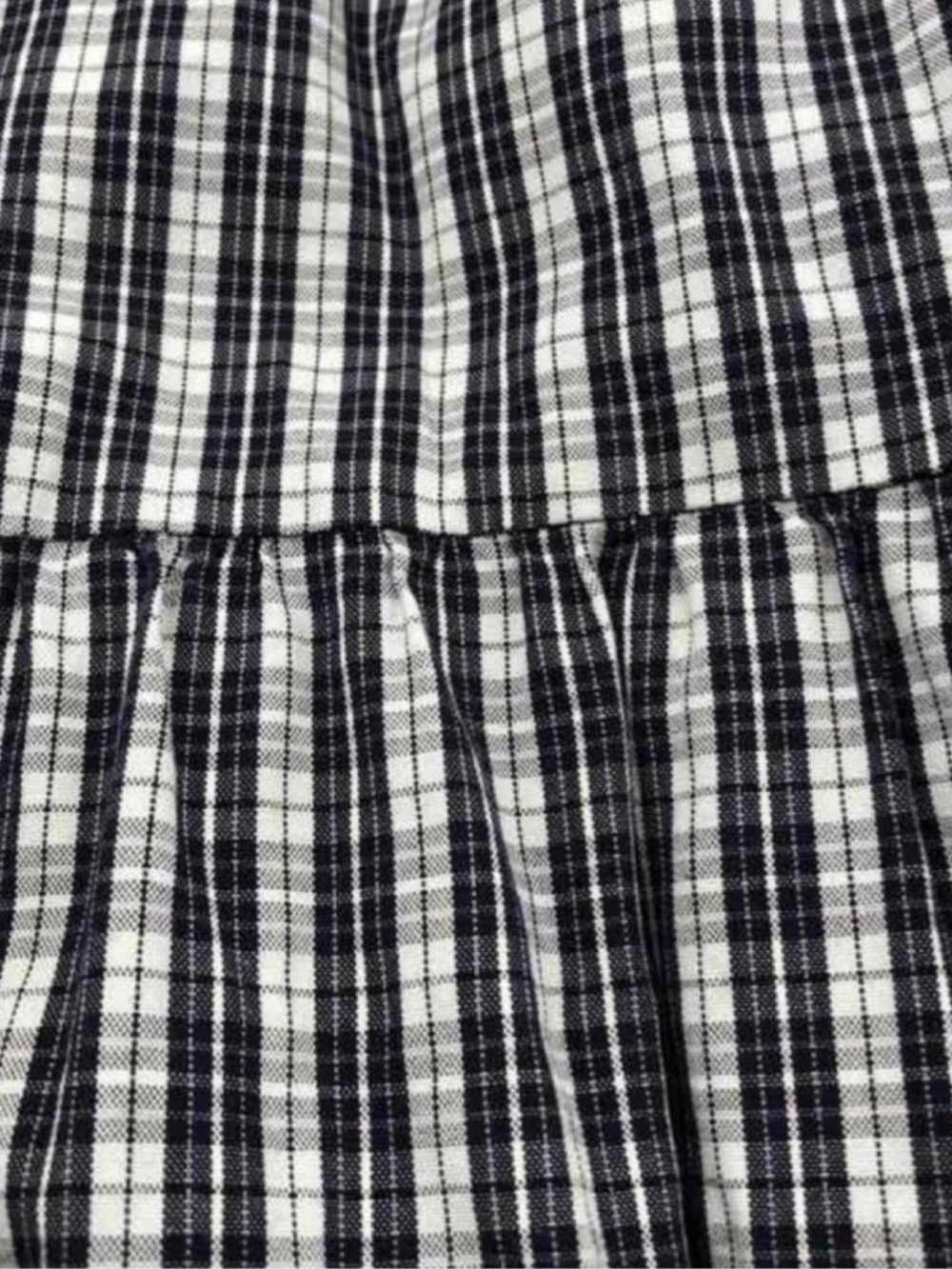 Everlane Navy and White Gingham Mini Dress - Picture 5 of 7